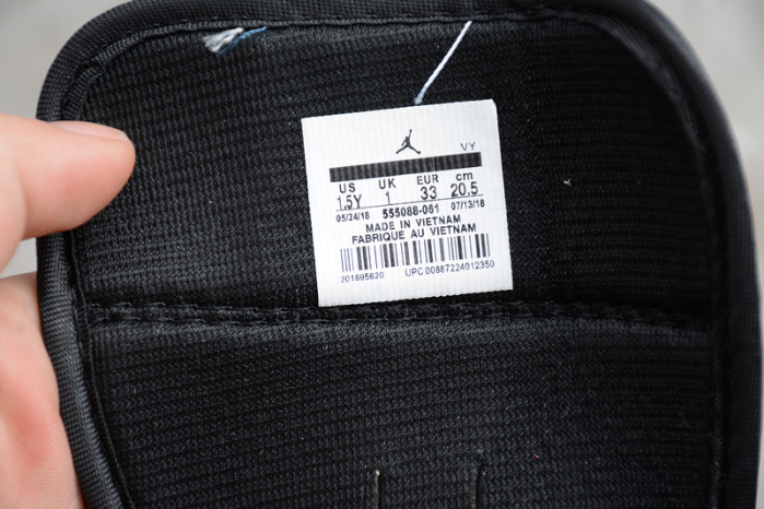 AIR JORDAN 1 BLACK WHITE GYM RED KID-555088-061